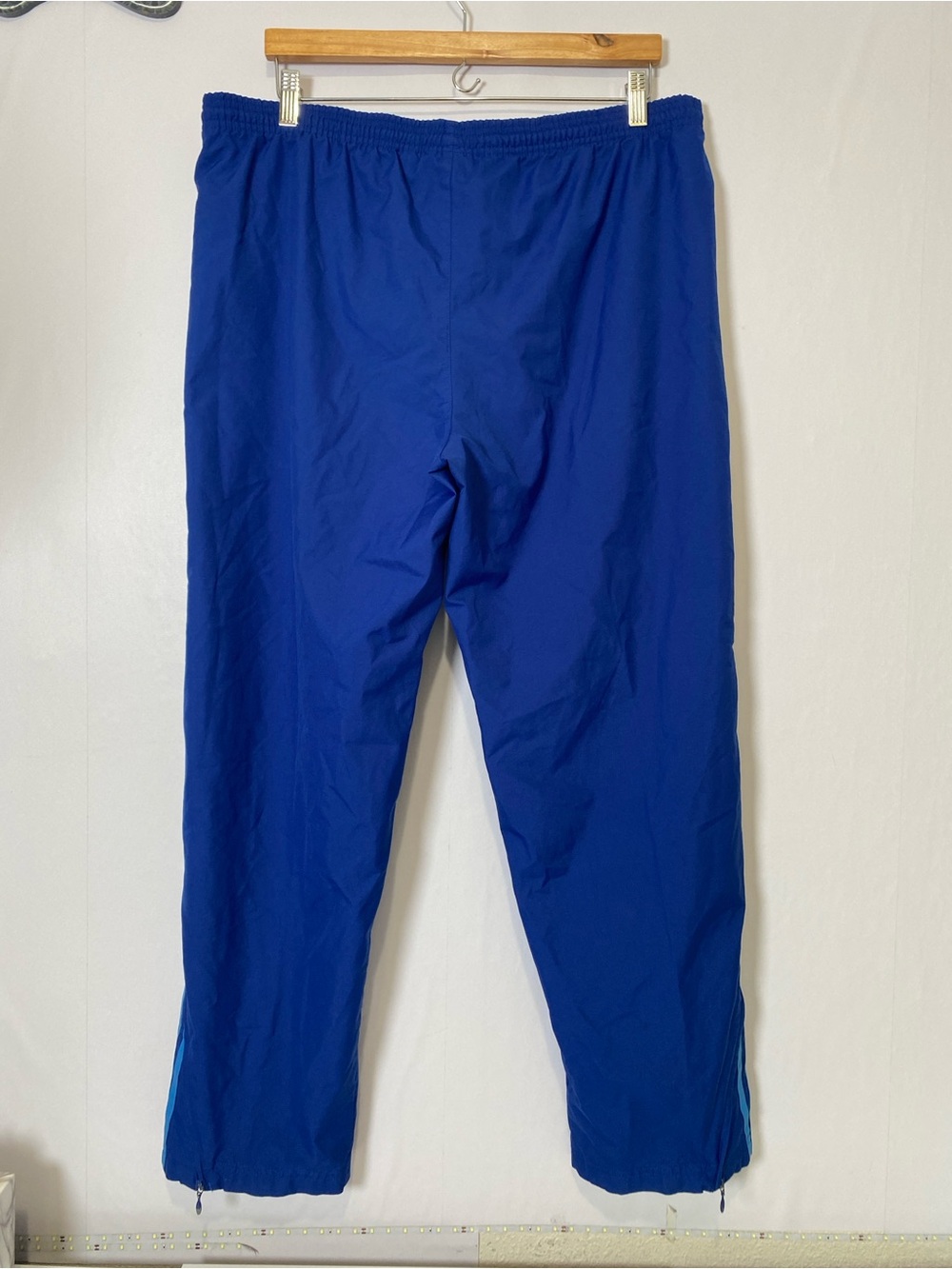Adidas Vintage Y2K Wind Pants Blue Mesh Lined Track Bottoms Mens Size M - Picture 5 of 11